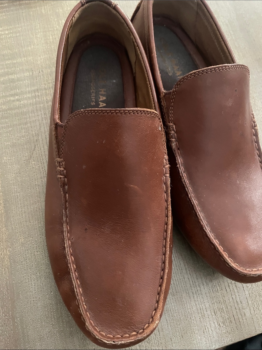 Men's Brown Leather Slip-On Loafers